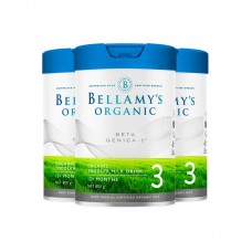 【新西兰直邮包邮】Bellamy's 贝拉米 超高端白金版有机A2婴儿配方奶粉3段 800克x3罐/箱（12个+月适用）【收件人身份证必须上传】【新疆、西藏、内蒙古、青海、宁夏、海南、甘肃，需加收运费】